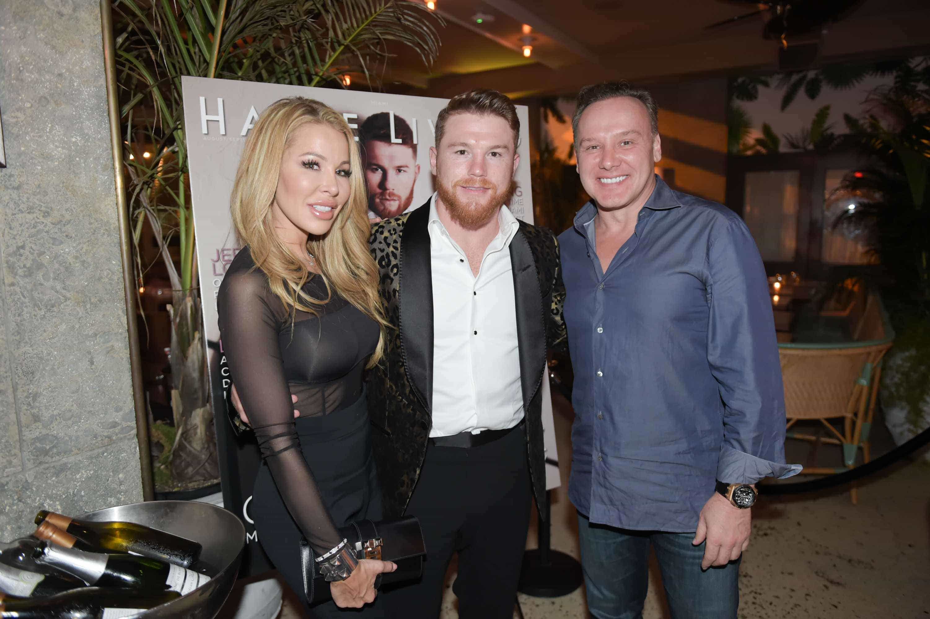 Lisa Hochstein, Canelo Alvarez and Dr. Lenny Hochstein
