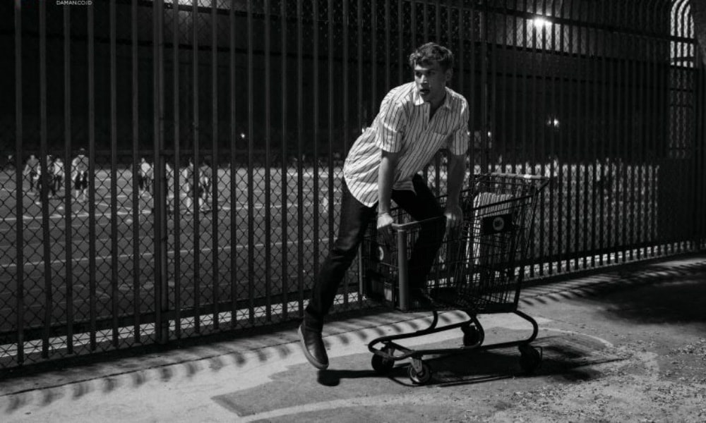 Shirt by Our Legacy jeans by Frame shoes by Fabrice Tardieu