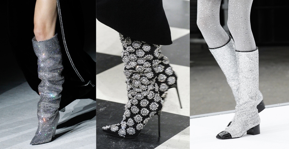 Space wear sparkling boots